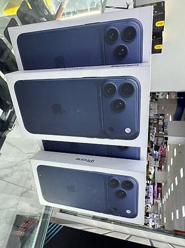 IPhone 17 Pro Max, Новый, 256 ГБ, Pacific Blue, Зарядное устройство, Коробка, В рассрочку, 100 %