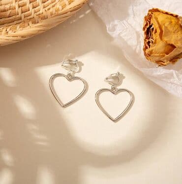 свадебные платья для покрытых: Клипсы, серьги этнические, средней величины (около3 см). Цена за — 2