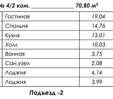 zalkar: 2 комнаты, 70 м², Элитка, 5 этаж, ПСО (под самоотделку) — 7
