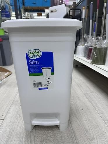 Хозтовары: Мусорное ведро Hobby Life Slim 25 л с педальным механизмом - Объем — 2