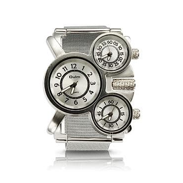 Кошельки: Мужские кварцевые наручные часы Oulm с тремя циферблатами - Три — 6