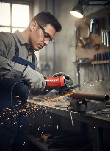 Строительный магазин "Хозмаг": Электрическая угловая шлифовальная машина RODEX RDX1080 предназначена