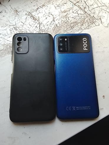 redmi x27: Poco M3, Б/у, 64 ГБ, цвет - Синий, 1 SIM, 2 SIM, eSIM — 4