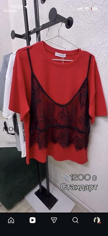 Топ, С кружевом, Стандарт at lalafo.kg Топ, С кружевом, Стандарт