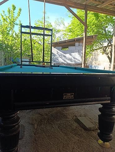 Спорт и хобби: Бильярдный стол для русского бильярда - Игровое поле с зелёным — 6