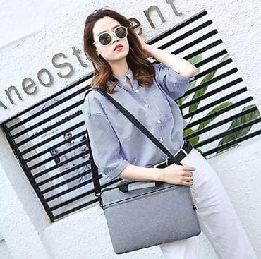 m 52: 💼Сумка для ноутбука от 14 до 16 дюйм"С мягким подкладом ⚪Цвет серый — 4