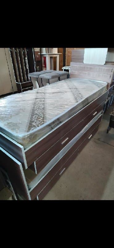 кровать с ящиками односпальная: Кровать односпальня с ящиками НОВЫЕ!! С матрасом Российский ламинат В — 1