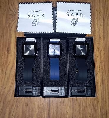 Часы SABR в фирменных боксах - Кварцевые наручные часы с квадратным