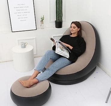 Пуфиктер: Надувное кресло-шезлонг с пуфиком "Relax Time" — твой личный островок — 3