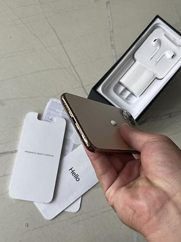 iph: IPhone Xs, Б/у, 256 ГБ, Золотой, Наушники, 80 % — 6