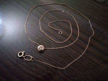 роскошные свадебные платья: Минималистичное ожерелье с подвеской в подарочной коробке. Проба 585 — 7