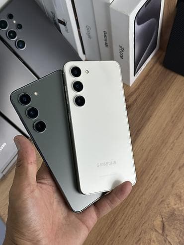 deco e4: Samsung Galaxy S23, Б/у, 256 ГБ, цвет - Белый, 1 SIM, eSIM — 1