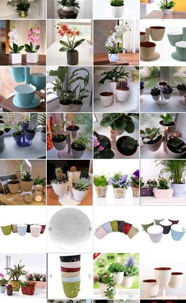 цветочница: Цветочные горшки Лотки, Висячие горшки, Прямоугольные горшки — 17