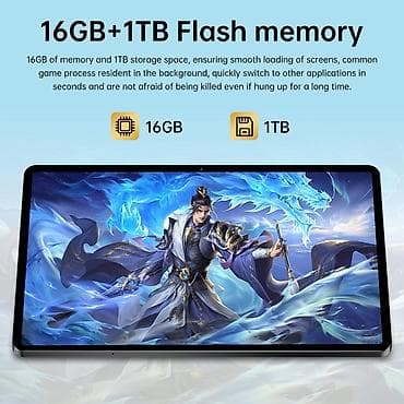Планшеты: Планшет, Другой бренд, память 1 ТБ, 10" - 11", 5G, Классический цвет - Черный — 5