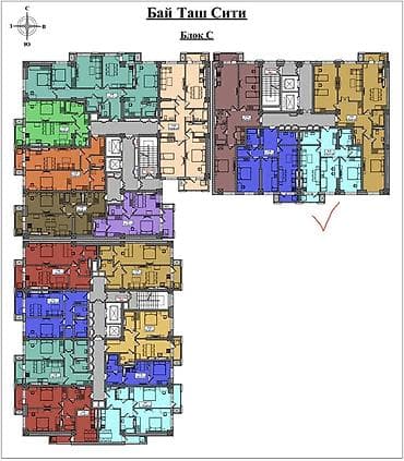 seven development: 73 м², Без мебели — 6