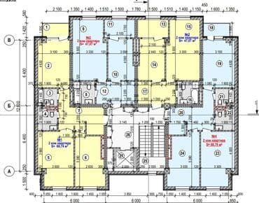белинский: 2 комнаты, 68 м², Элитка, 3 этаж, ПСО (под самоотделку) — 4
