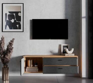 офисные мебели: Грэйс BRW Брест Тумба RTV1D2S Дуб Наварра, Графит Польша/Беларусь — 7