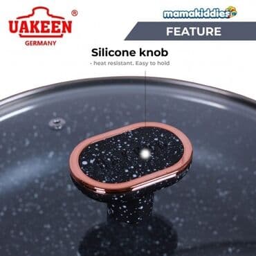 uakeen сковорода: Uakeen Germany 12шт Гранитный антипригарный индукционный набор посуды — 3