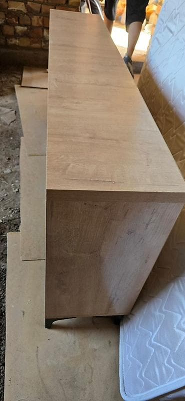 пластик для кухни: Тумба и подставка для телевизора, Напольная, ЛДСП, цвет - Серый — 2