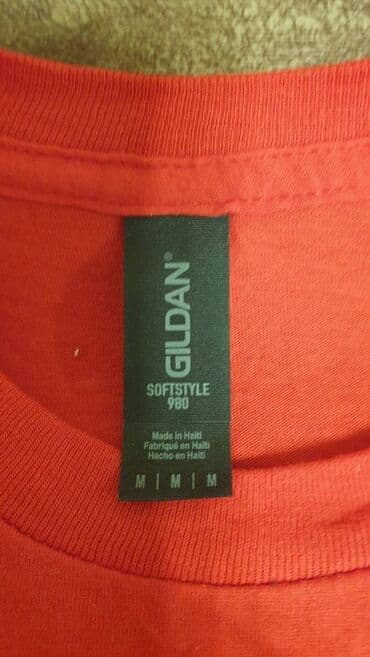 second hend: Мужская футболка, M, Б/у, цвет - Красный, Самовывоз — 2