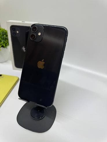 IPhone 11, Б/у, 128 ГБ, Черный, Защитное стекло, Коробка, 74 %