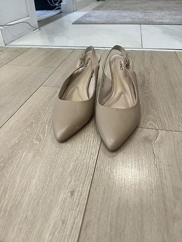 нюда: Туфли-слингбэки Respect - Цвет: бежевый (нюд) - Модель: с острым — 1