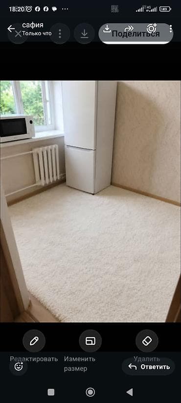 комната гостинка: Студия, 32 м², Пишпек Хрущевка, 2 этаж, Косметический ремонт — 5