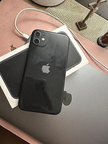 бу чехол: IPhone 11, Б/у, 128 ГБ, Jet Black, Защитное стекло, Чехол, Коробка — 1
