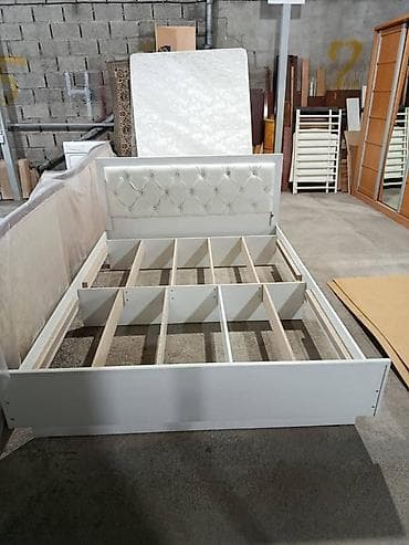 матрасы ватные: Двуспальная кровать, С мягким изголовьем, длина - 200 см — 2