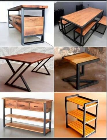 Лофт мебели Столы Стеллажи Кровати Стулья Парты Перегородки