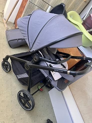 басен цена: Детская коляска NEW LUX (прогулочный блок + люлька-переноска) — 1