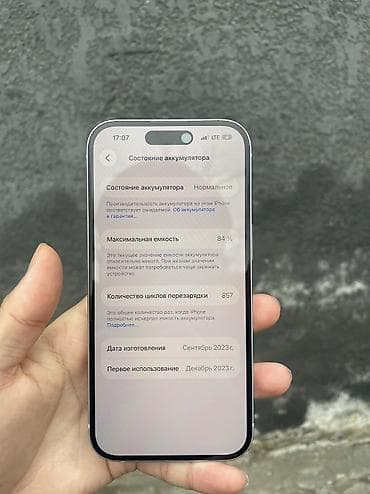 iphine xr: IPhone 15, Б/у, 128 ГБ, White Titanium, Зарядное устройство, Защитное стекло, Чехол, 84 % — 6