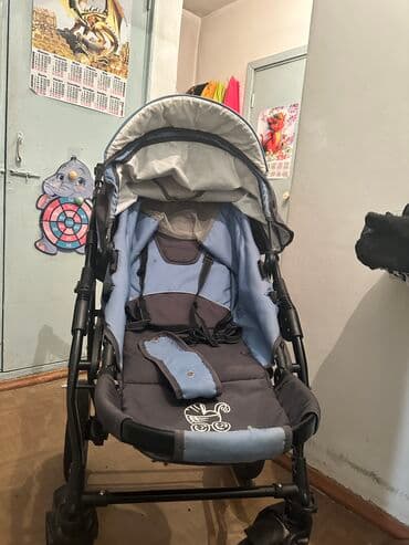 прогулочные коляски для детей инвалидов: Коляска, цвет - Голубой, Б/у — 16