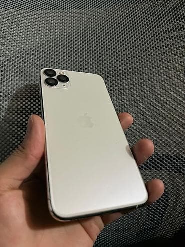 IPhone 11 Pro Max, Б/у, 256 ГБ, Серебристый, Защитное стекло, Чехол, 79 %