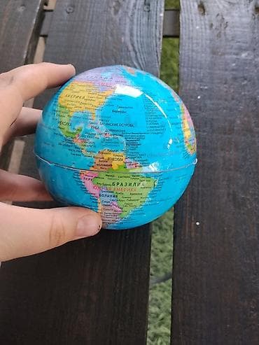 Копилки: Глобус-головоломка (сферический пазл/копилка) - Небольшой шар-«земной — 2
