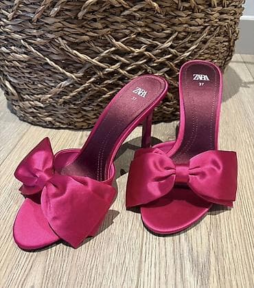 Босоножки, сандалии, шлепанцы: Босоножки, 37, Zara, Новый, цвет - Розовый, Платная доставка — 1