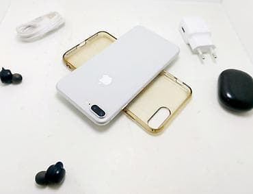 honor 8: IPhone 8 Plus, Б/у, 64 ГБ, Серебристый, Наушники, Зарядное устройство, Защитное стекло, 100 % — 2