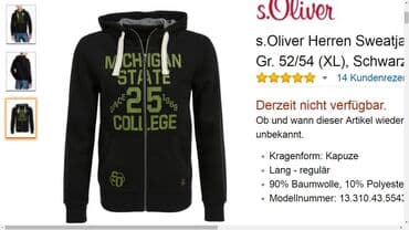 Толстовки: Толстовка мужская Толстовка s'Oliver Производство Индонзия — 7