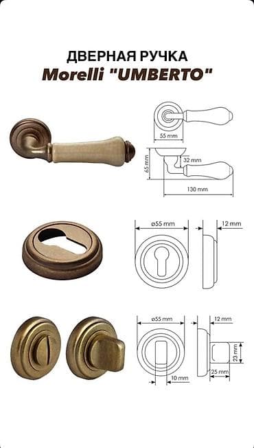 ручки для кухонной мебели италия: Дверная ручка, Для межкомнатных дверей, Металлические — 1