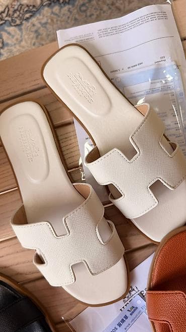 hermes обувь: Женские шлёпанцы-сандалии Hermes Oran - Модель: культовые Oran с — 2