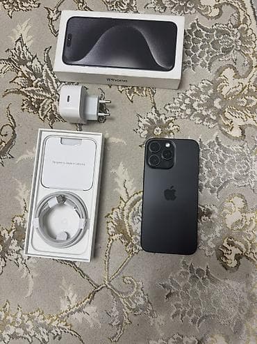 iphone 13 pro max ош: IPhone 15 Pro Max, Б/у, 256 ГБ, Black Titanium, Зарядное устройство, Защитное стекло, Кабель, 94 % — 2