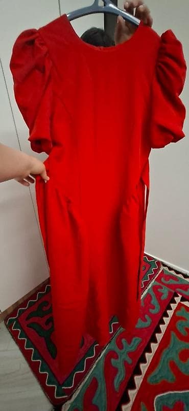 red centr: Повседневное платье, Осень-весна, Длинная модель, Прямое, M — 6