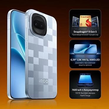 Техника и электроника: Vivo IQOO 15R, Новый, 256 ГБ, цвет - Голубой, 2 SIM — 1