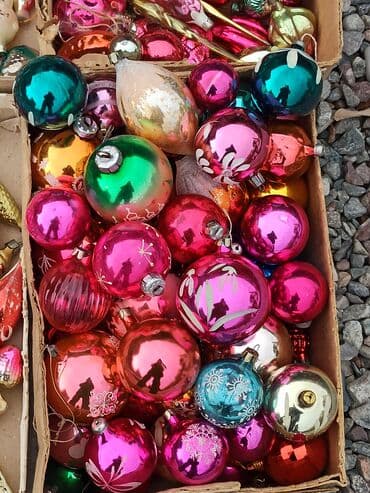 российские художники: Продаются набор ёлочных украшений (винтажные стеклянные игрушки — 7