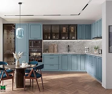 синий кухонный гарнитур: Кухонный гарнитур, цвет - Голубой — 1