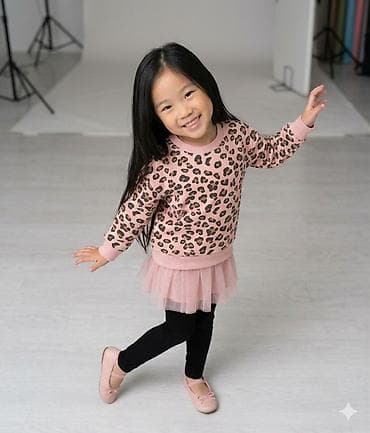 Жаш кыздардын көйнөктөрү: Комплект, түсү - Кызгылт — 3