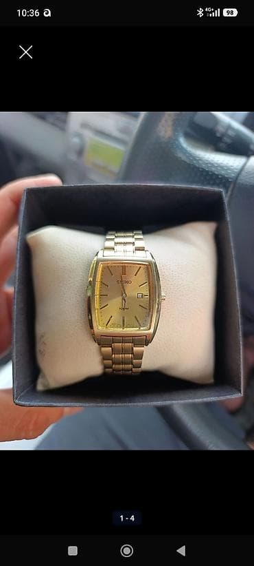 золото и бриллианты: Классические часы часы, Seiko, Водонепроницаемые, Мужские, Б/у — 2