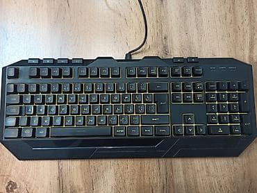 Техника жана электроника: Клавиатура, Мембрандык, Зымдуу туташтыруу, Өлчөмү: 100% — 10