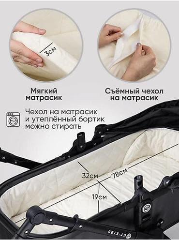 летние коляски для детей: Коляска, Другой бренд, цвет - Черный, Б/у, Самовывоз — 4