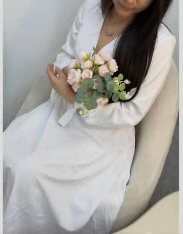 платье для покрытых: Продаю срочно 137ш белый 134ш цветок — 1